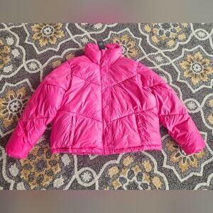 Women's Wild Fable Neon Pink Puffer Jacket XXL NWT